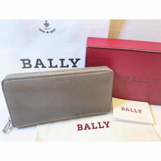 バリー(Bally)のバリー BALLY 長財布 グレージュ　牛革 カーフ　シボ革(長財布)