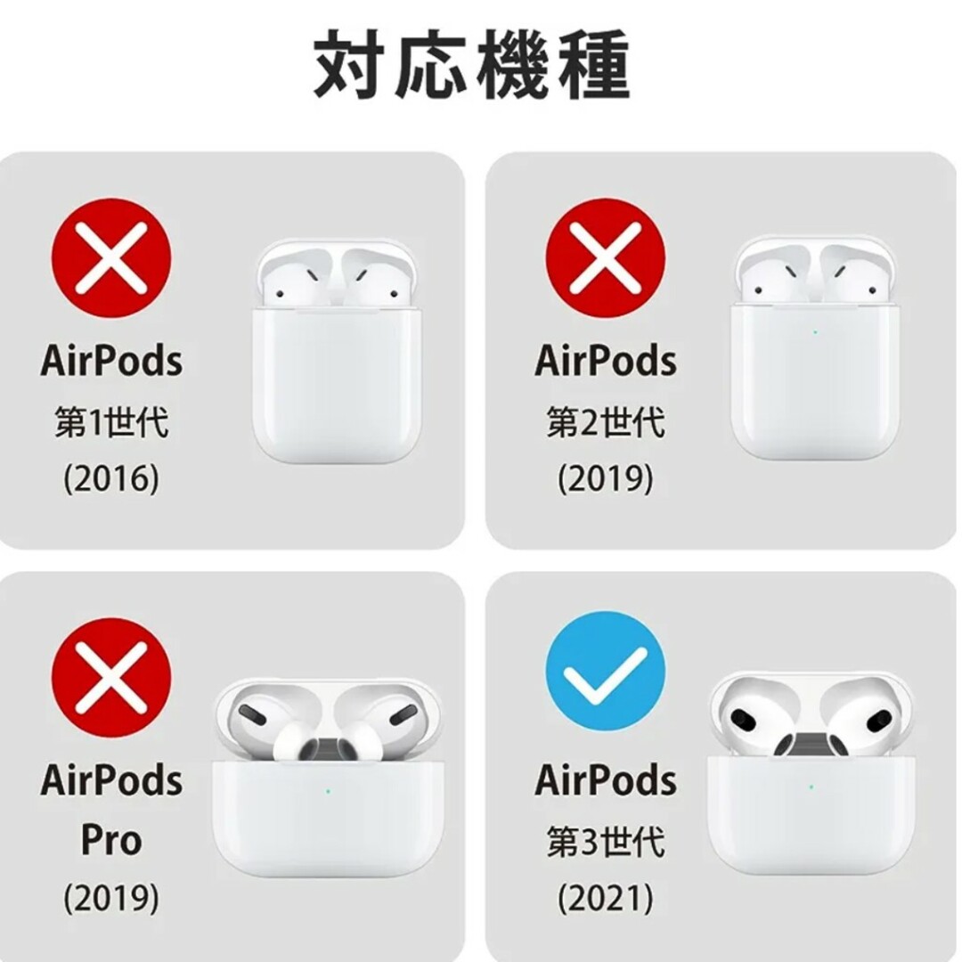 ELECOM - 未開封 ELECOM AirPods 第3世代 充電ケース ブルー カラビナ