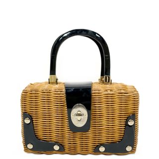 ケイトスペードニューヨーク(kate spade new york)のKate Spade カゴバッグ トップハンドル バニティ ターンロック ハンドバッグ(ハンドバッグ)