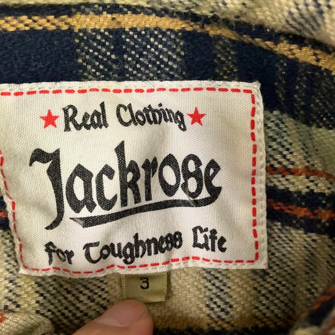 JACKROSE(ジャックローズ)のジャックローズ　ネルシャツ　ヘビーネル　刺繍　古着　コンチョ メンズのトップス(シャツ)の商品写真