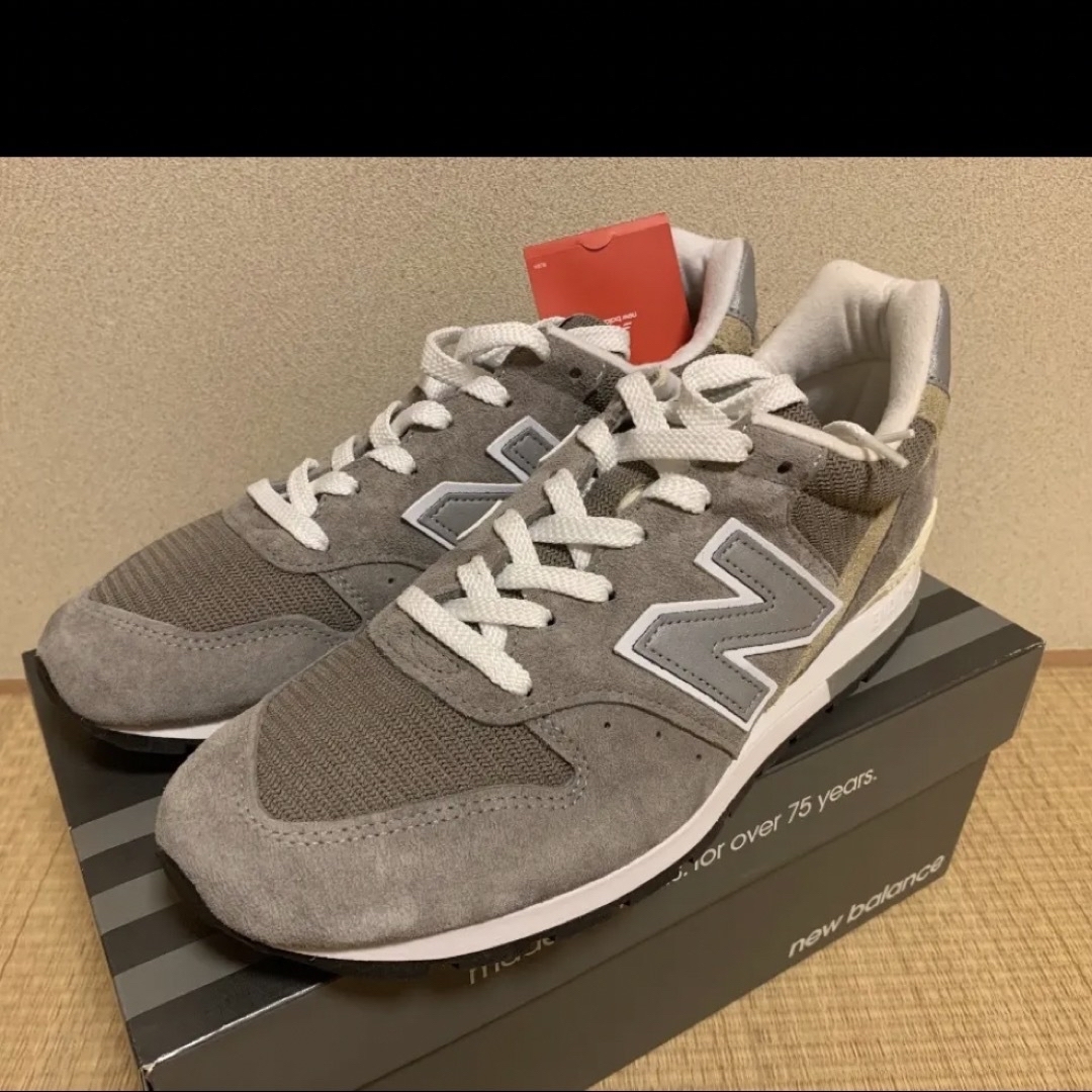 996（New Balance）(キュウキュウロク)のmade in USA 27cm ニューバランス  スニーカー M996 グレー メンズの靴/シューズ(スニーカー)の商品写真