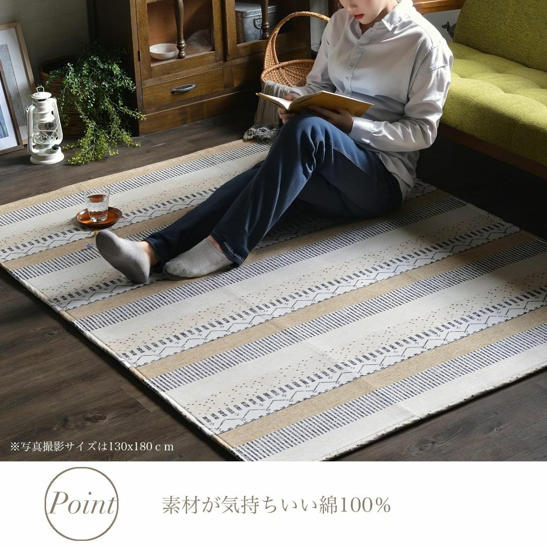 【色: A ブルー】ＲＵＧＳ‐ＦＡＣＴＯＲＹ 夏用ラグ ラグマット ラグ 夏用