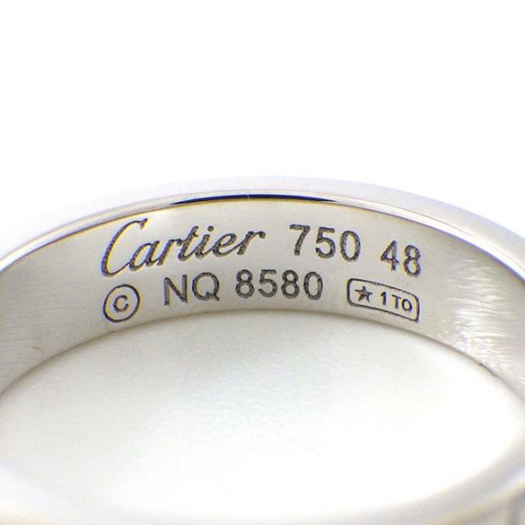 CARTIER ラブリング ハーフ ダイヤモンド #48 リング・指輪 K18WG レディース