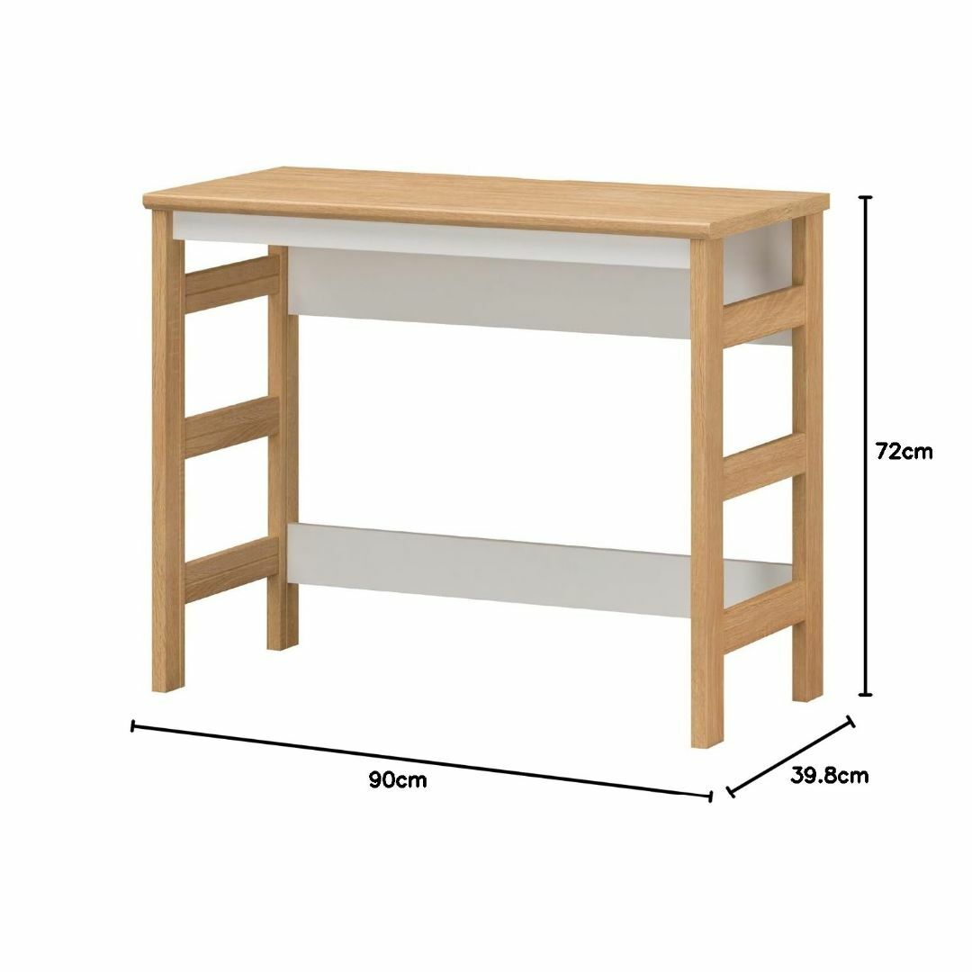 白井産業 デスク ナチュラルブラウン 幅90 高さ72 奥行39.8cm GAR