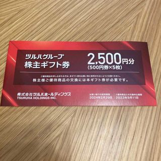 ツルハ　株主優待　2500円分（500×5枚）(ショッピング)