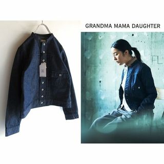 グランマママドーター(GRANDMA MAMA DAUGHTER)の新品 グランマママドーター 21SS スタンドカラー デニムジャケット 藍色(ノーカラージャケット)