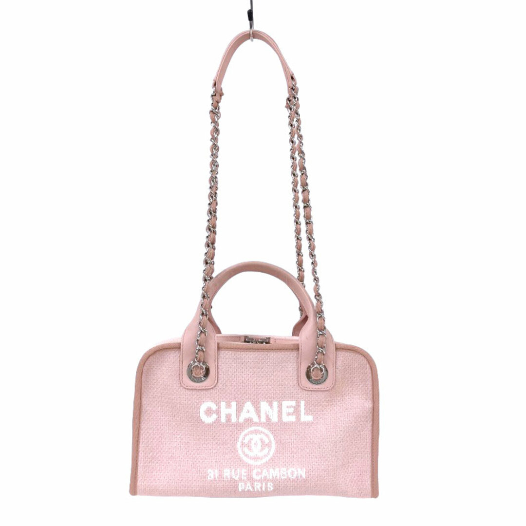 CHANEL シャネル 2way ドーヴィル ボーリングバッグ ピンク