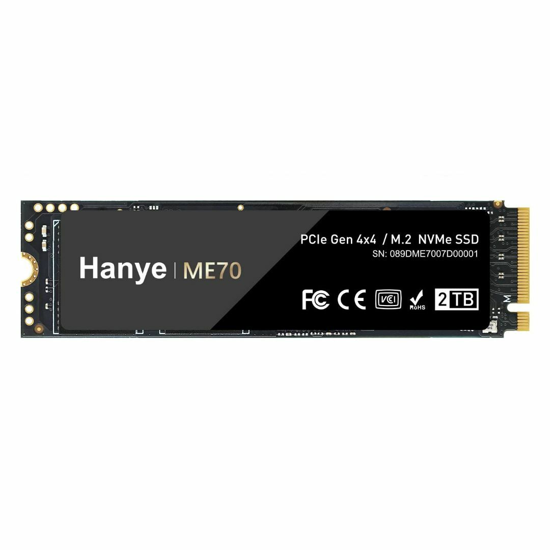 Hanye 内蔵 SSD 2TB【PS5動作確認済み】 PCIe Gen4x4PC/タブレット