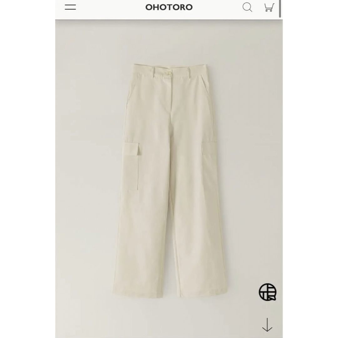 Cotton Cargo Pants Sサイズivoryの通販 by ♡'s shop｜ラクマ