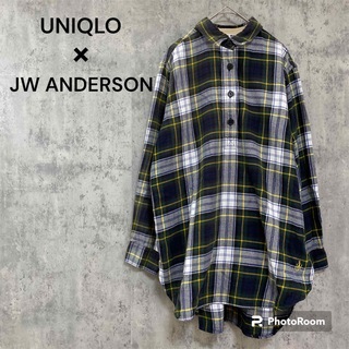 ユニクロ(UNIQLO)のUNIQLO × JW ANDERSON フランネルチェックシャツ M (シャツ/ブラウス(長袖/七分))