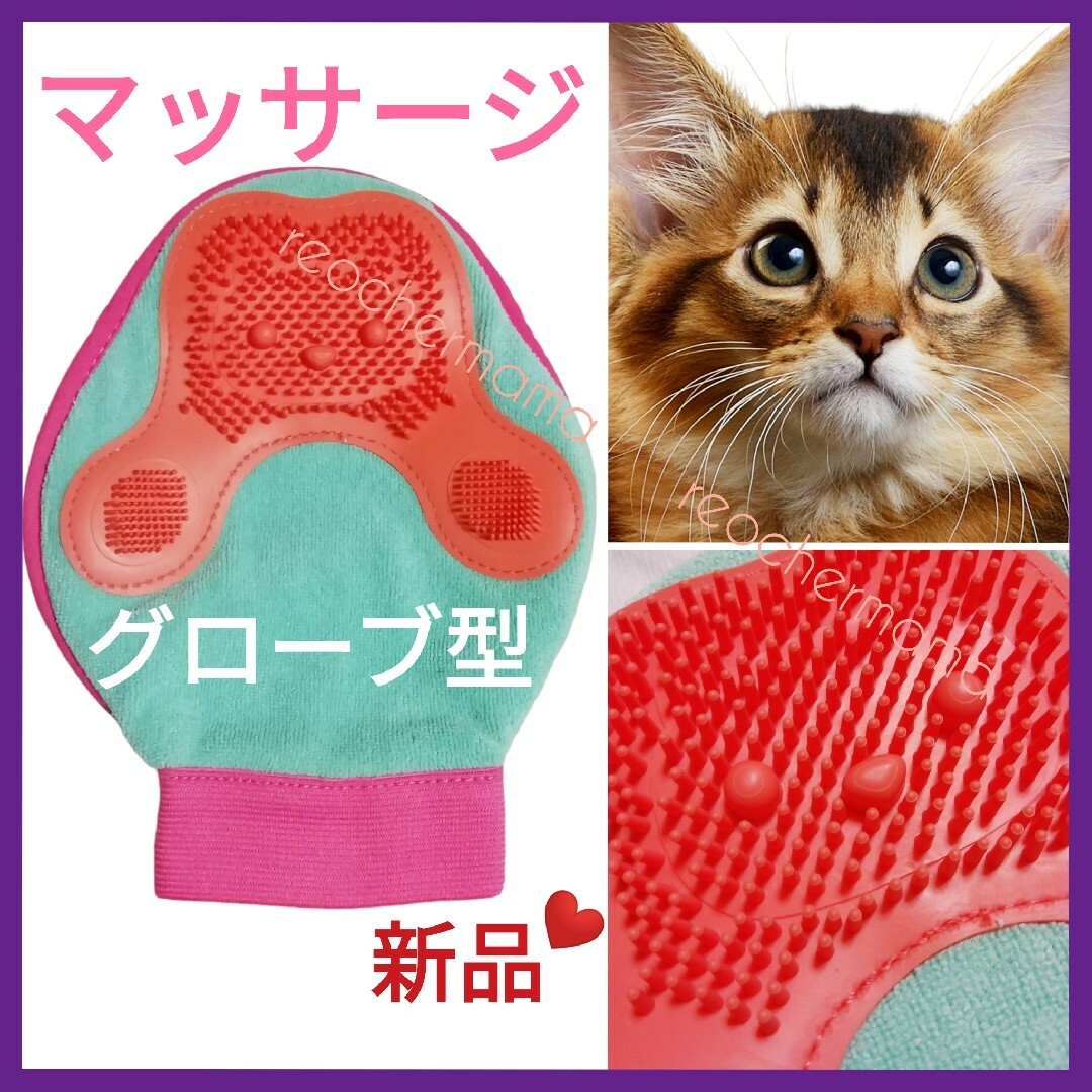 Benesse(ベネッセ)の【レア非売品】ねこのきもち付録★2WAYグローブマッサージャー◆猫グルーミング その他のペット用品(猫)の商品写真