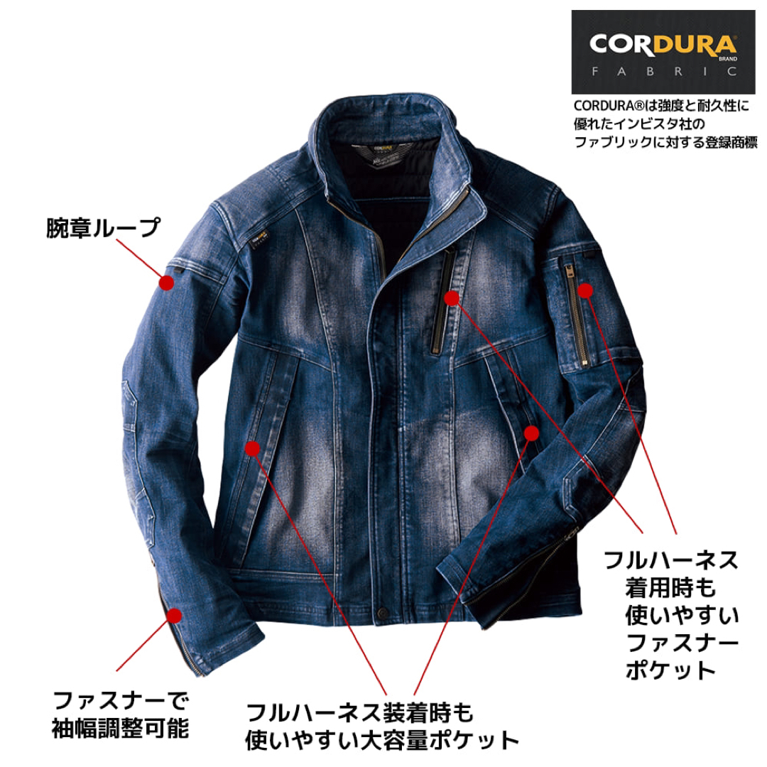 ワークマン　値下げ不可　プロコアデニムシリーズジャケットとパンツ　ネイビー3L メンズのジャケット/アウター(Gジャン/デニムジャケット)の商品写真