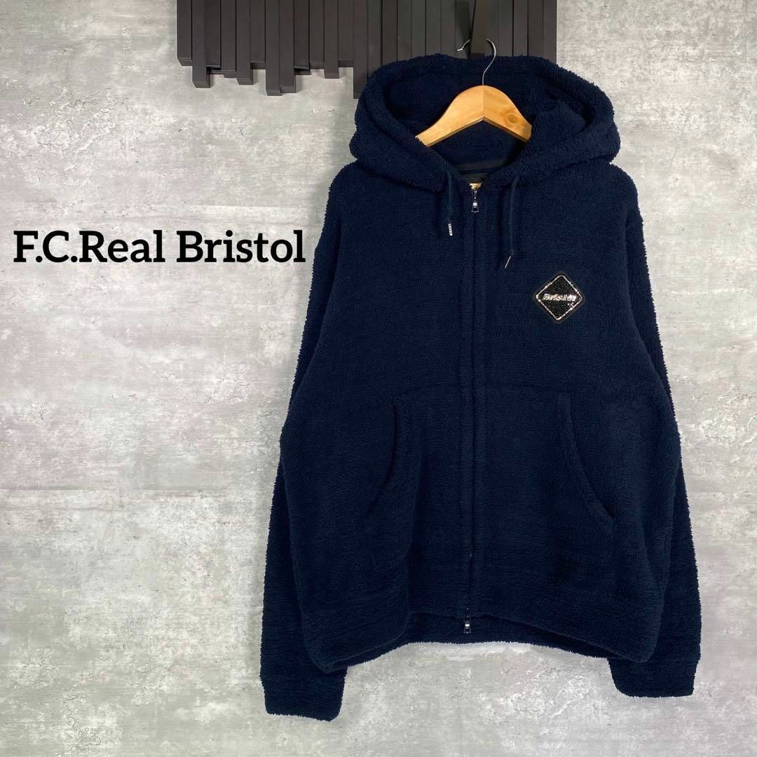 カラーネイビー『F.C.Real Bristol』エフシー (M) フリースジャッケット