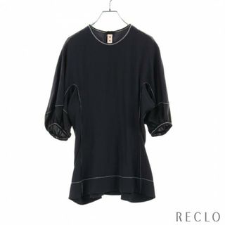 マルニ(Marni)の ブラウス バルーンスリーブ ネイビー ブラック(シャツ/ブラウス(半袖/袖なし))