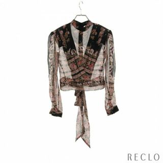 エトロ(ETRO)の ブラウス バッグタイフロント シャツ シルク ブラック マルチカラー(シャツ/ブラウス(長袖/七分))