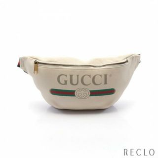 グッチ(Gucci)のヴィンテージロゴ ウェビングライン ウエストバッグ ボディバッグ レザー アイボリー マルチカラー(ボディバッグ/ウエストポーチ)