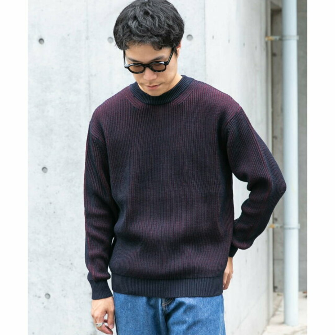 URBAN RESEARCH - 【NAVY】プレーティングニットプルオーバーの通販 by