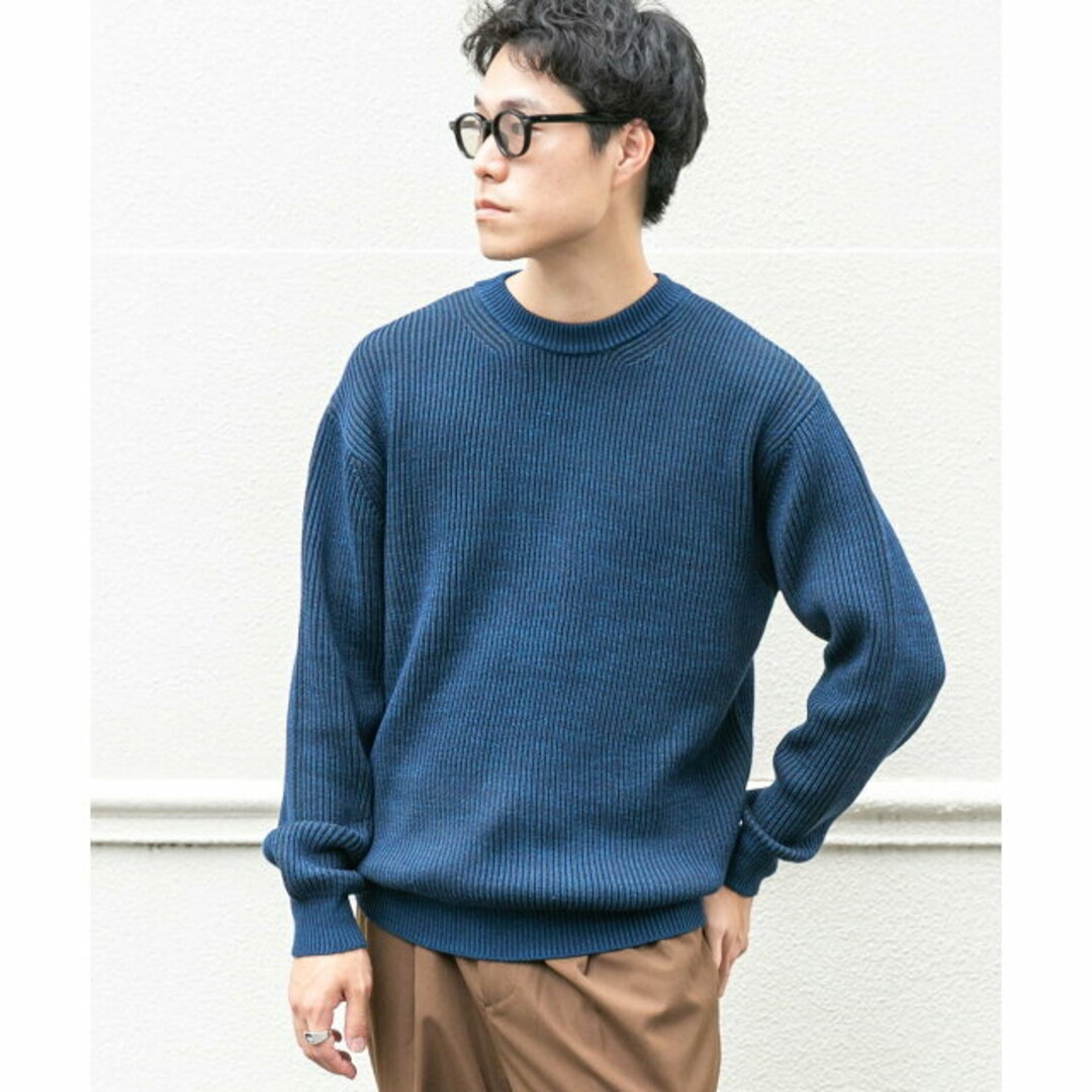 URBAN RESEARCH - 【NAVY】プレーティングニットプルオーバーの通販 by
