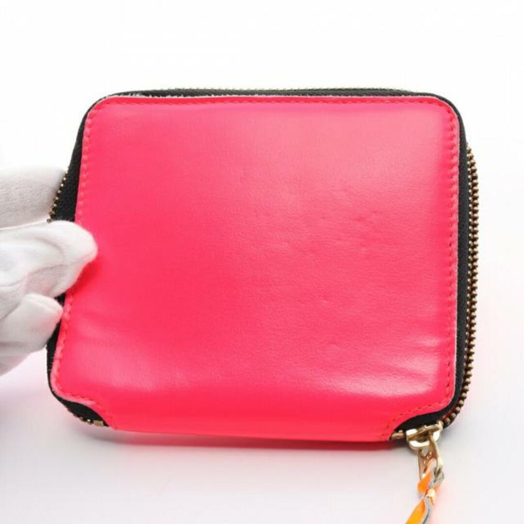 COMME des GARCONS(コムデギャルソン)の ラウンドファスナー財布 レザー ピンクパープル ネオンカラー レディースのファッション小物(財布)の商品写真