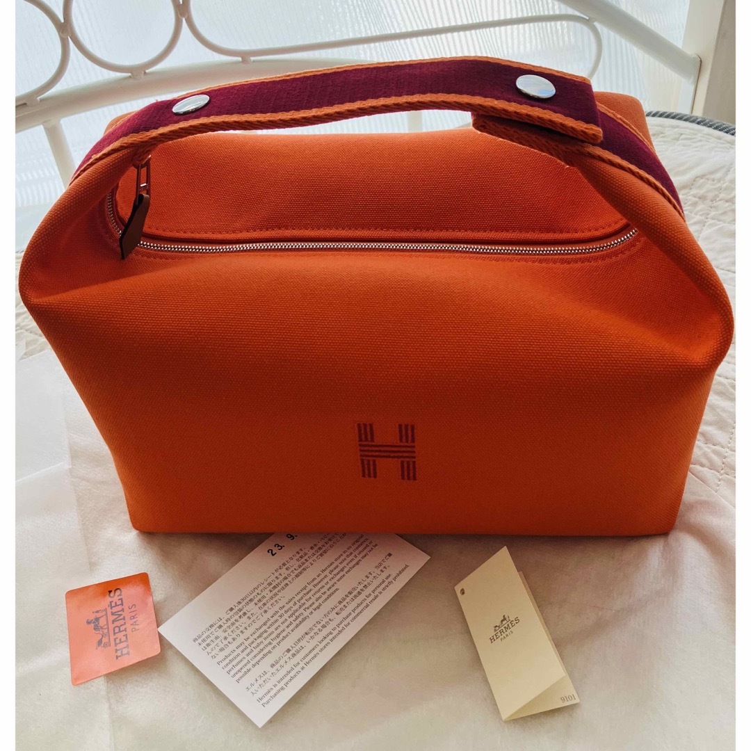 Hermes(エルメス)の新品未使用♡エルメス　ブリッドアブラック  GM フー　オレンジ レディースのバッグ(ハンドバッグ)の商品写真