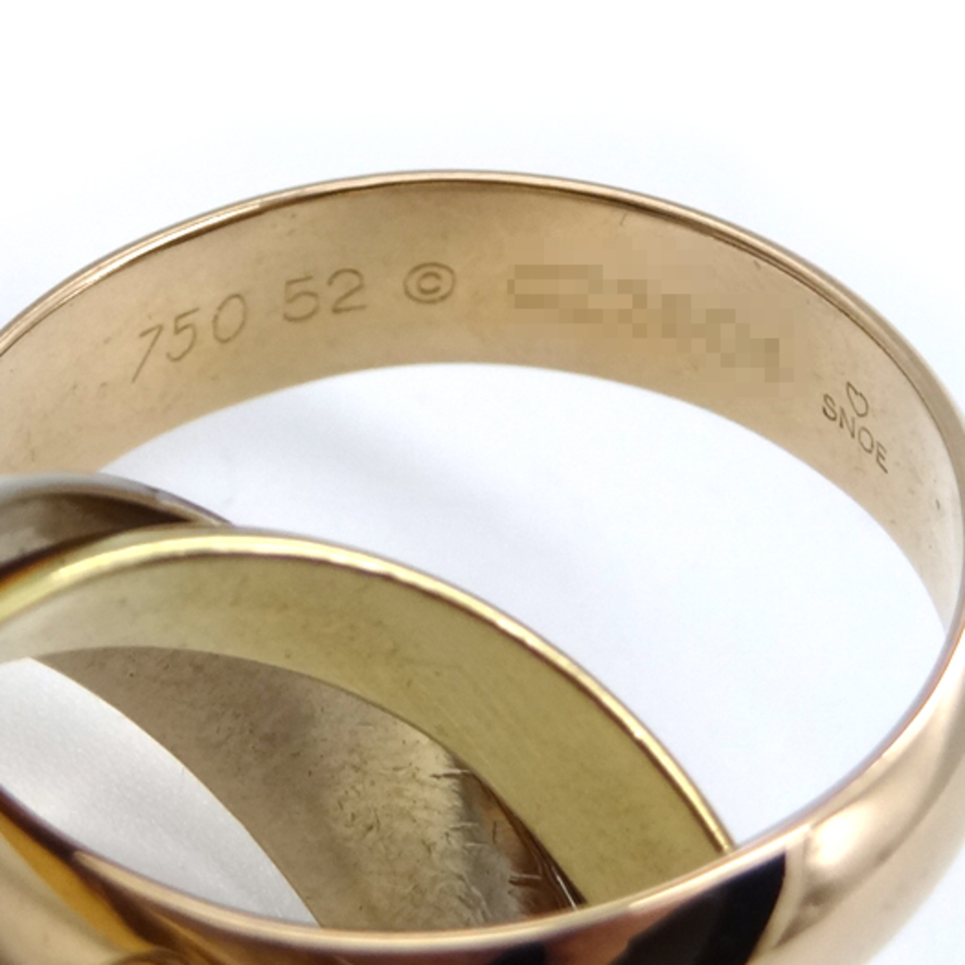 カルティエ トリニティ リング LM 750 K18 3カラー ゴールド 指輪 #52 約12号 ジュエリー CARTIER