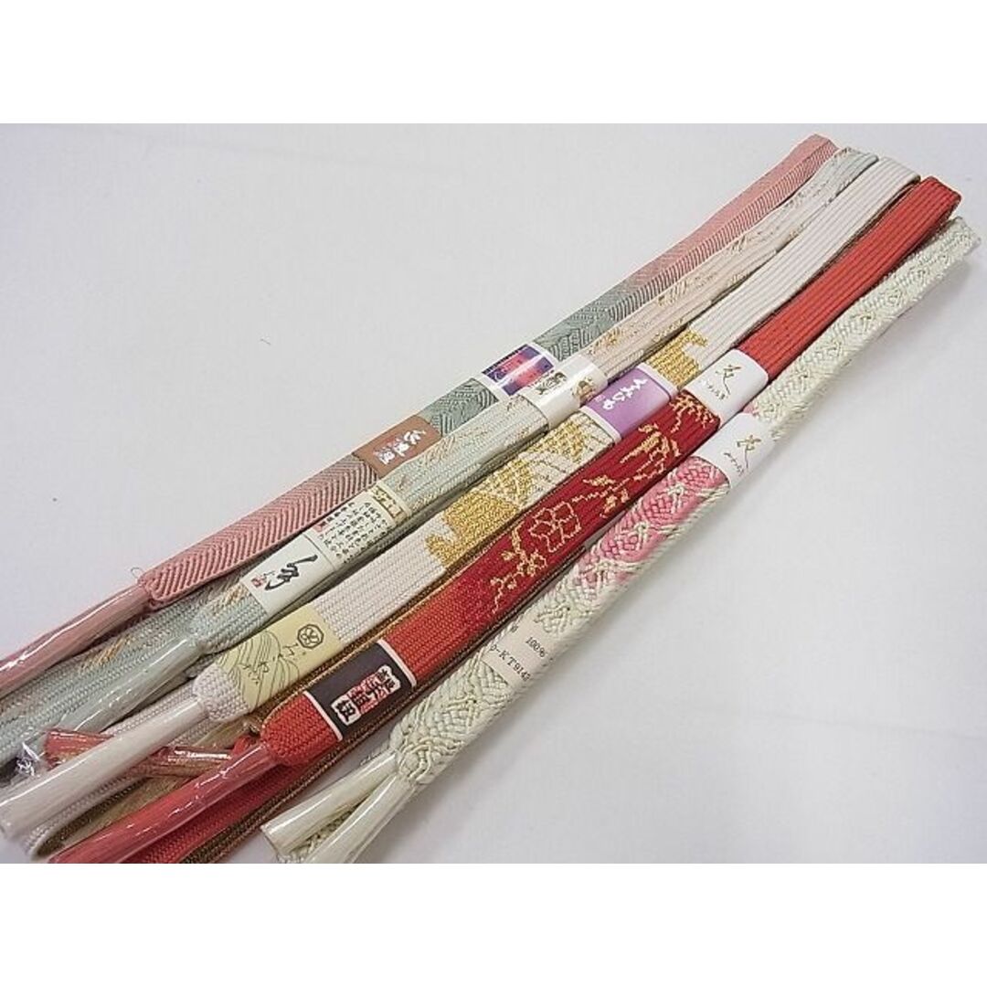 平和屋2□和装小物 帯締め全て未使用10本 花やわらぎ 高麗組 笹浪組 手