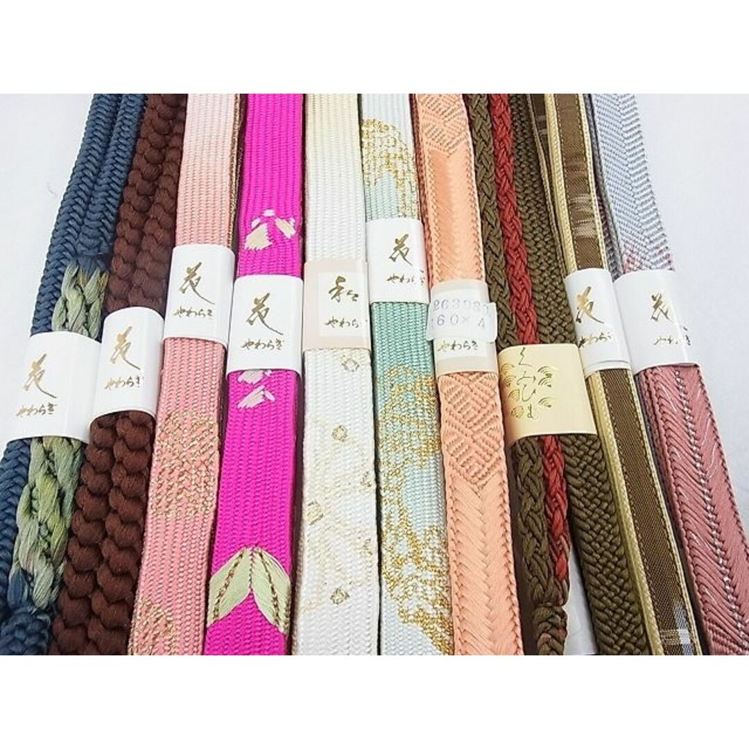 平和屋2□和装小物 帯締め全て未使用10本 花やわらぎ 高麗組 伊賀くみ