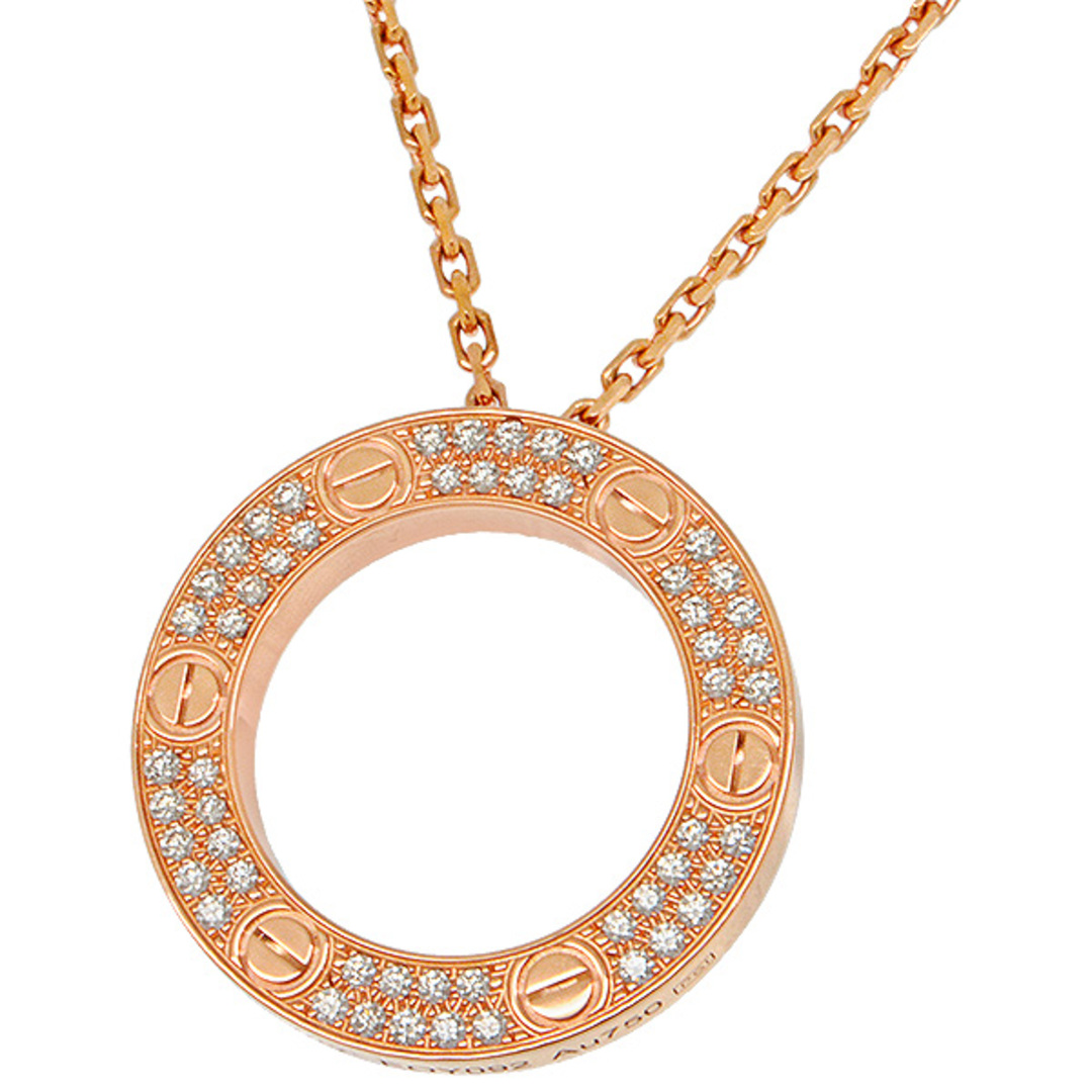 Cartier - カルティエ ラブサークル パヴェダイヤ ネックレス K18PG
