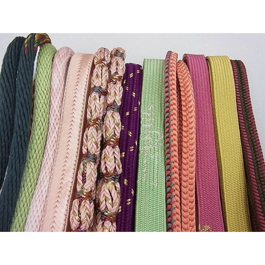 平和屋2□和装小物 帯締め全て未使用10本 花やわらぎ 高麗組 手組紐