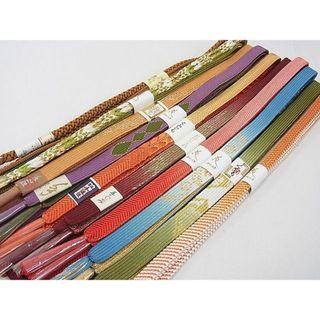 平和屋2□和装小物 帯締め全て未使用10本 花やわらぎ 高麗組 笹浪組 手