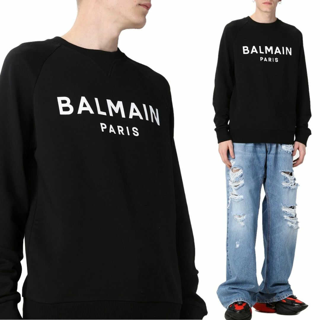 2 BALMAIN ブラック スウェット トレーナー size L