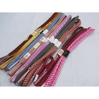 平和屋-こころ店□和装小物 上質な帯締め 10本セット 高麗組 笹波組 手