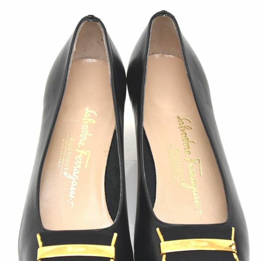 Salvatore Ferragamo - 美品♪フェラガモ ロゴバックル パンプス 6C(約