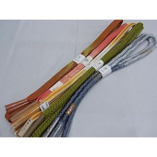 平和屋-こころ店■和装小物 上質な帯締め10本セット 高麗組 唐組 笹波組 京組紐 みさわ 特選金銀糸 三分金 逸品 未使用 3kk1752