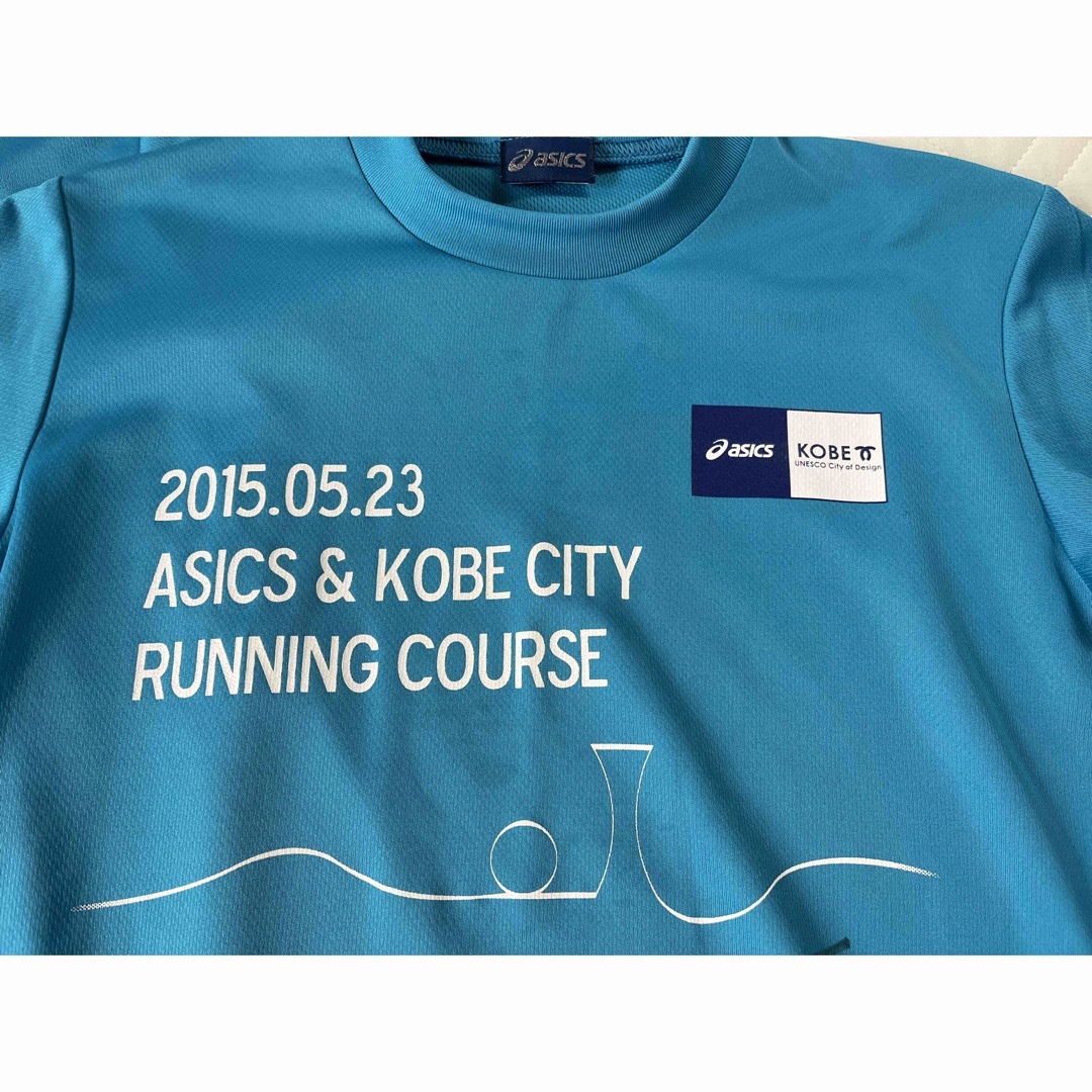 asics(アシックス)のasics ランニングイベントTシャツ　親子ペア　130   Sサイズ キッズ/ベビー/マタニティのキッズ服男の子用(90cm~)(Tシャツ/カットソー)の商品写真