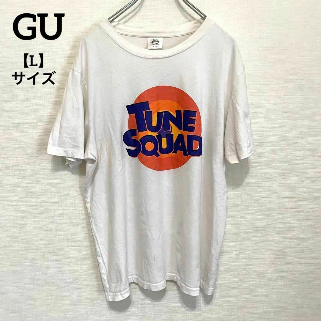 GU(ジーユー)のK432 GU ジーユー 半袖 プリント Tシャツ 白 Lサイズ シンプル レディースのトップス(Tシャツ(半袖/袖なし))の商品写真