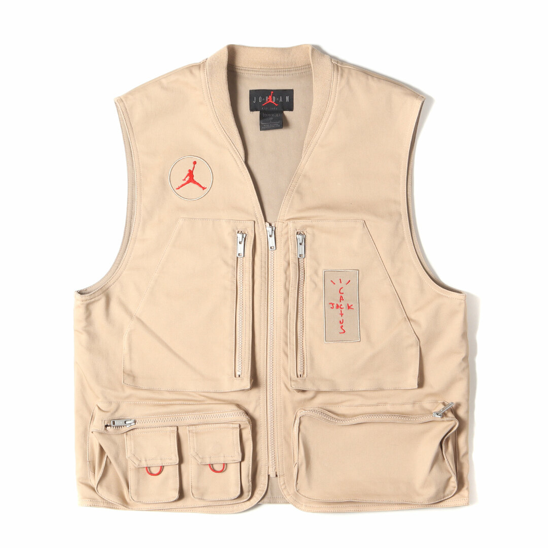 NIKE ナイキ ベスト サイズ:L TRAVIS SCOTT コラボ Cactus Jack ユーティリティ ストレッチ Utility Vest 21SS  デザート トップス アウター シンプル カジュアル ブランド【メンズ】【美品】