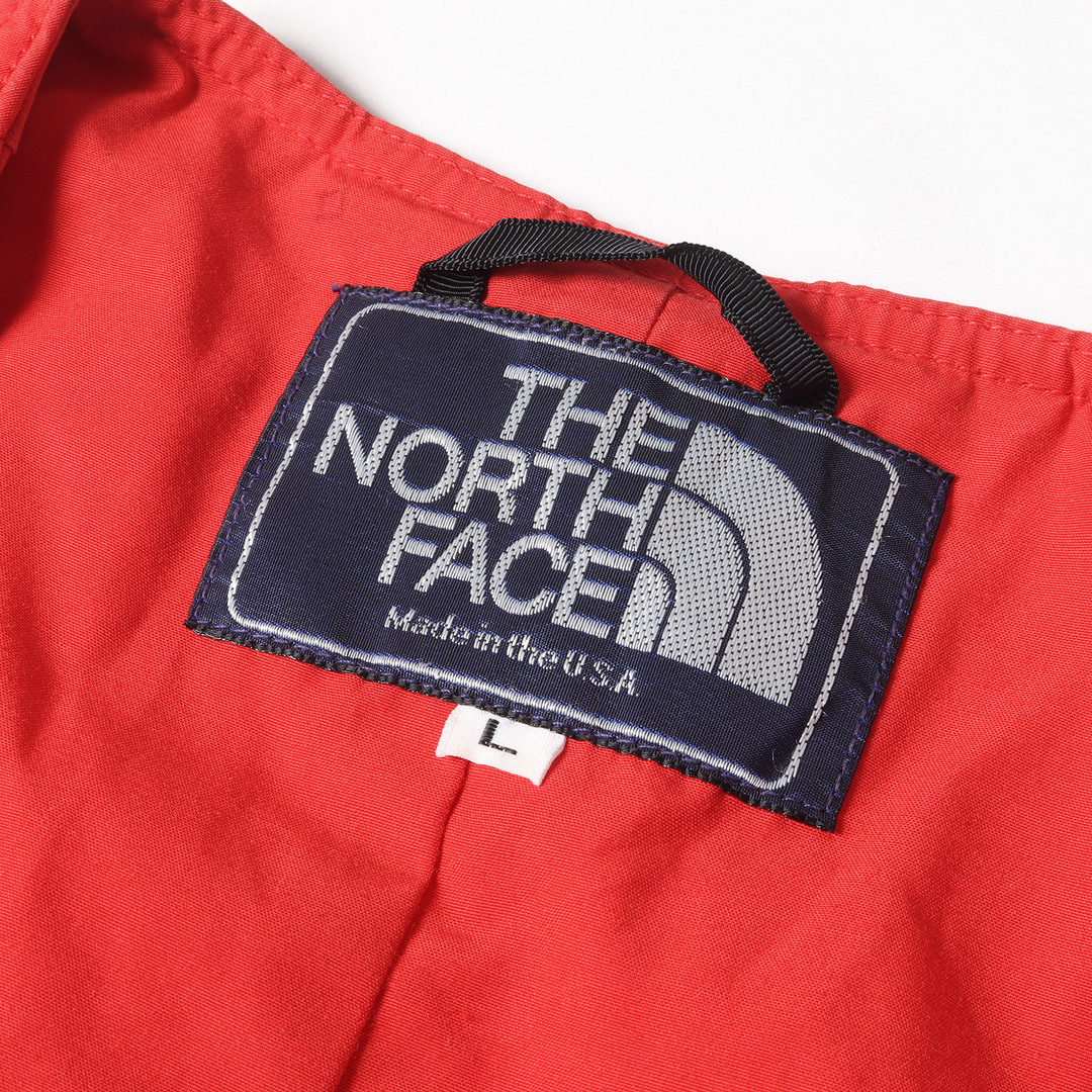 THE NORTH FACE ザ ノースフェイス ベスト サイズ:L 80s 紺タグ 60/40クロス 中綿ベスト USA製 レッド 赤 トップス  アウター シンプル カジュアル アウトドア ブランド ヴィンテージ 古着 【メンズ】【中古】