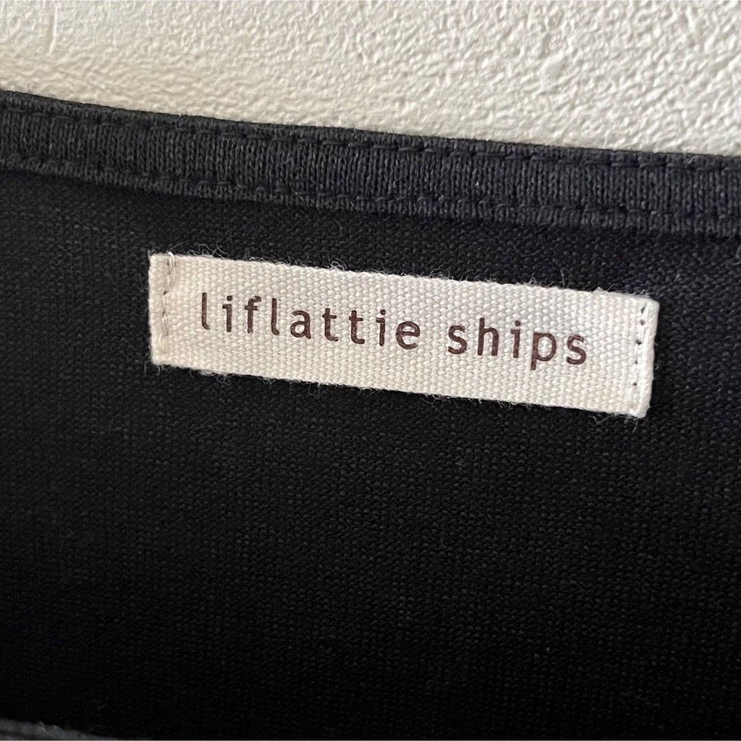 liflattie ships(リフラッティシップス)のliflattie ships シップス　カットソー　ブラック　フリーサイズ レディースのトップス(カットソー(半袖/袖なし))の商品写真