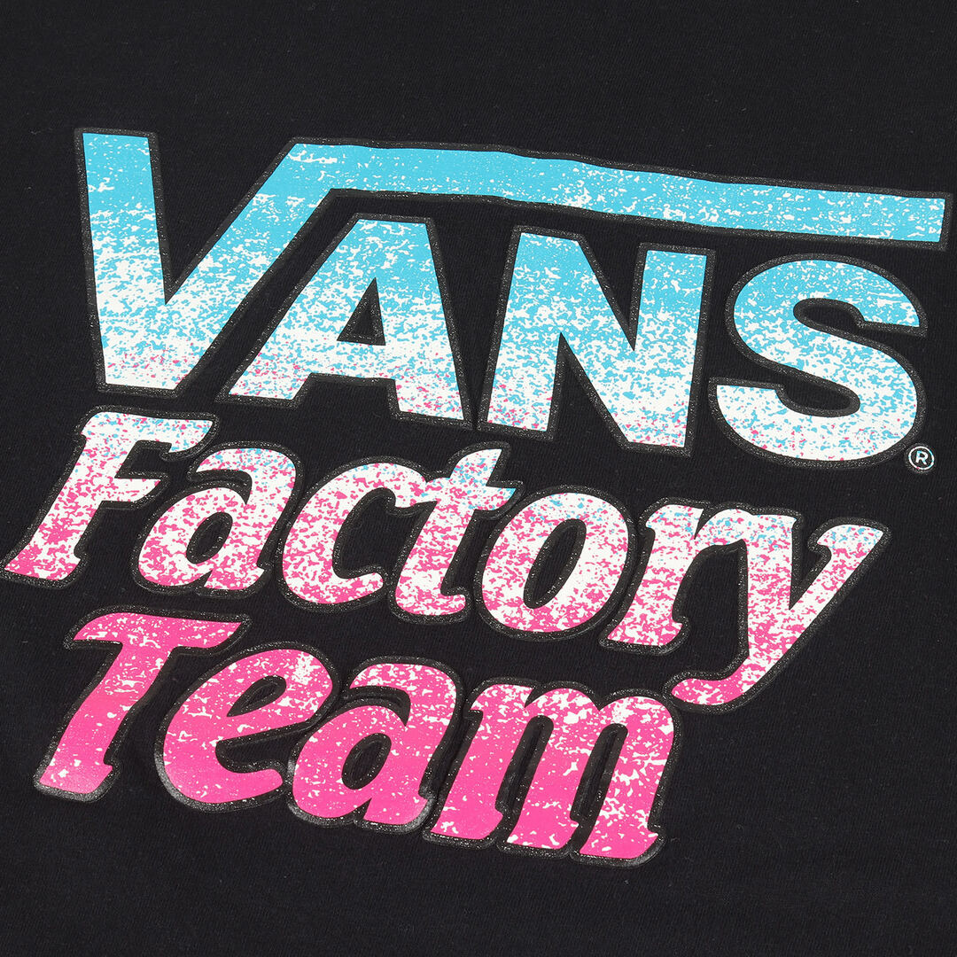 STANDARD CALIFORNIA スタンダードカリフォルニア Tシャツ サイズ:M VANS コラボ ファクトリー ロゴ クルーネック ロングスリーブ Tシャツ 長袖 VANS FACTORY TEAM ブラック 黒 トップス カットソー ロンT カジュアル ブランド 【メンズ】