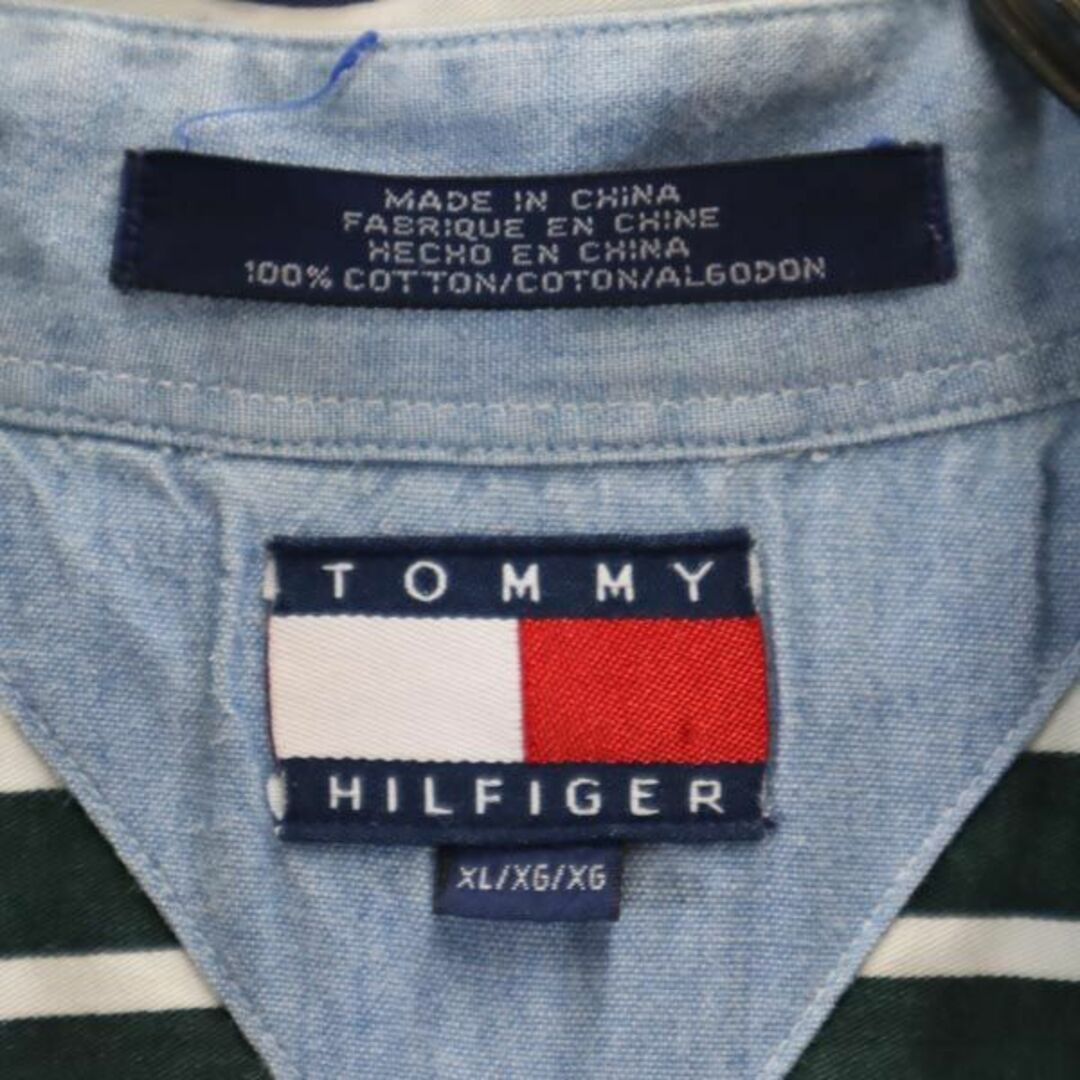 輸入◆トミーヒルフィガー◆フラッグタグ 半袖 コットンシャツ 90s
