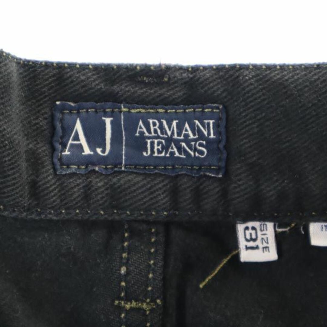 アルマーニジーンズ イタリア製 ストレート デニムパンツ w31 ブラック系 ARMANI JEANS メンズ 【中古】 【230905】