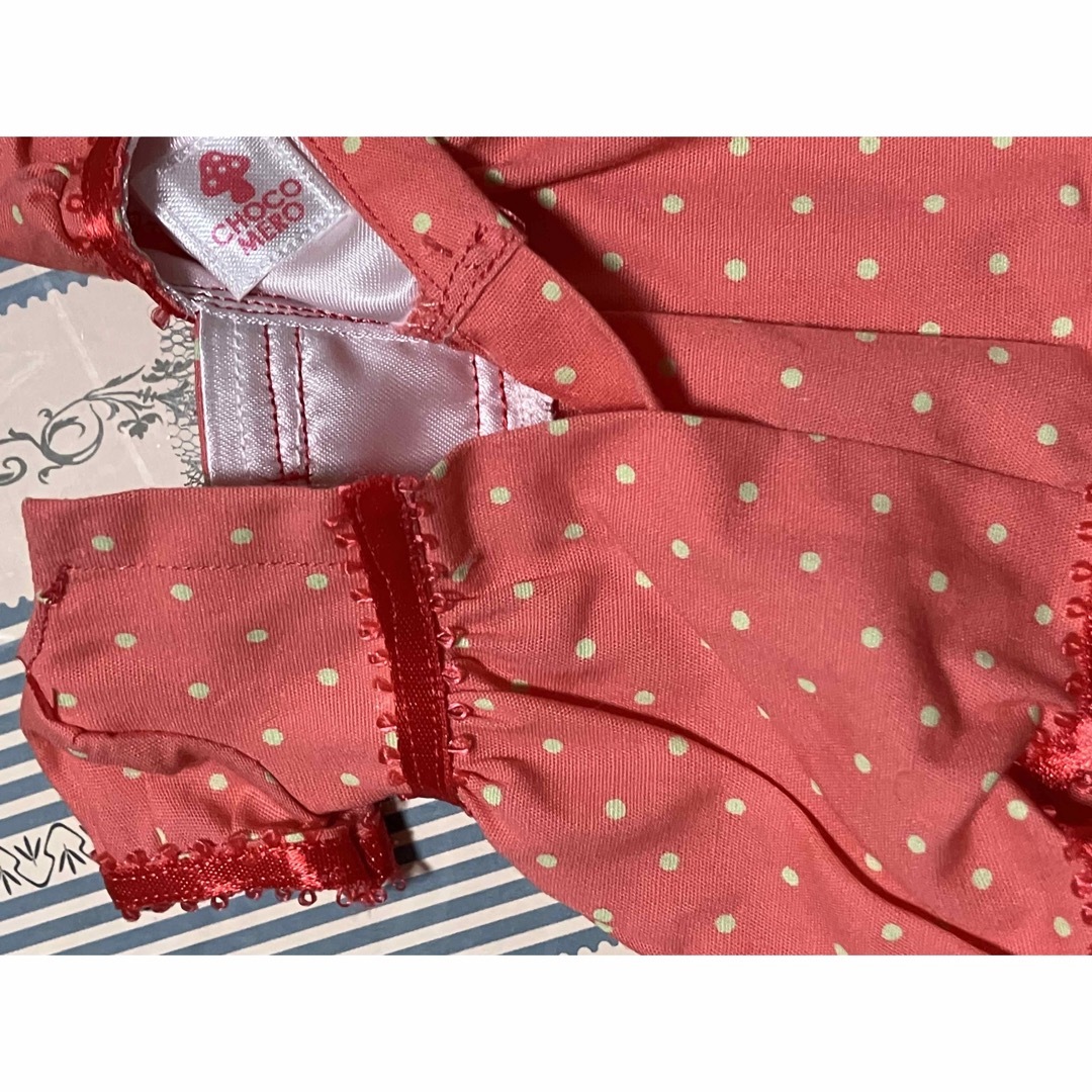 VOLKS(ボークス)のディーラー様製　幼SDサイズ　ワンピース　水玉　ピンク　ドール服　ワンピ ハンドメイドのぬいぐるみ/人形(人形)の商品写真
