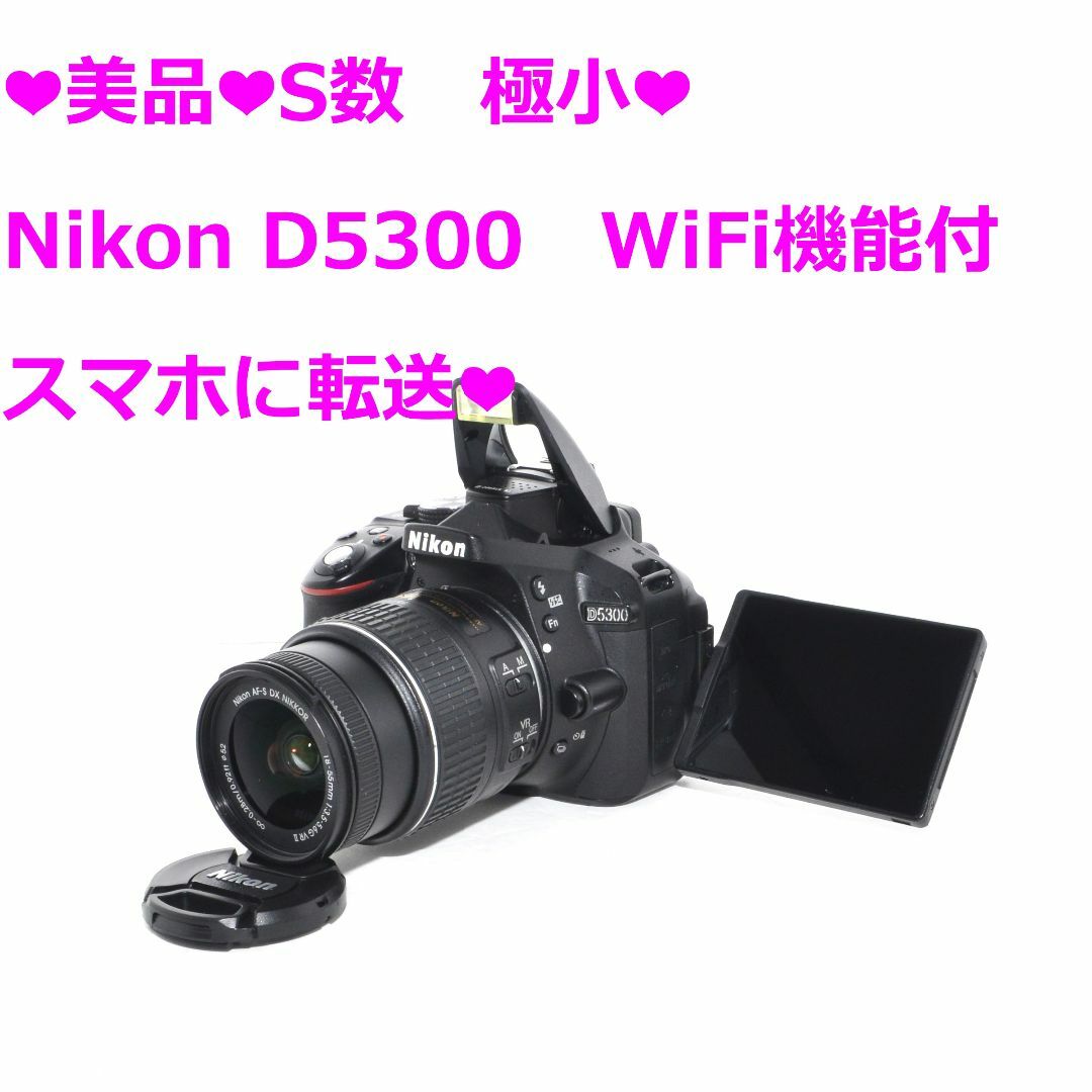 ❤美品❤S数　極小　Nikon D5300　WiFi機能付　スマホに転送❤