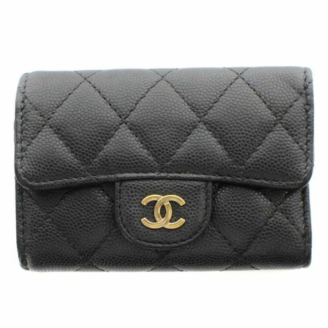 CHANEL(シャネル)のシャネル キーケース 4連 三つ折り キャビアスキン マトラッセ 28番台 黒 レディースのファッション小物(キーケース)の商品写真