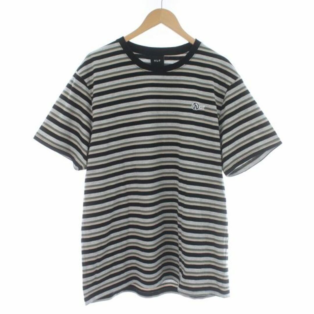 HUF ボーダー (DROP OUT STRIPE CREW)Tシャツ XL