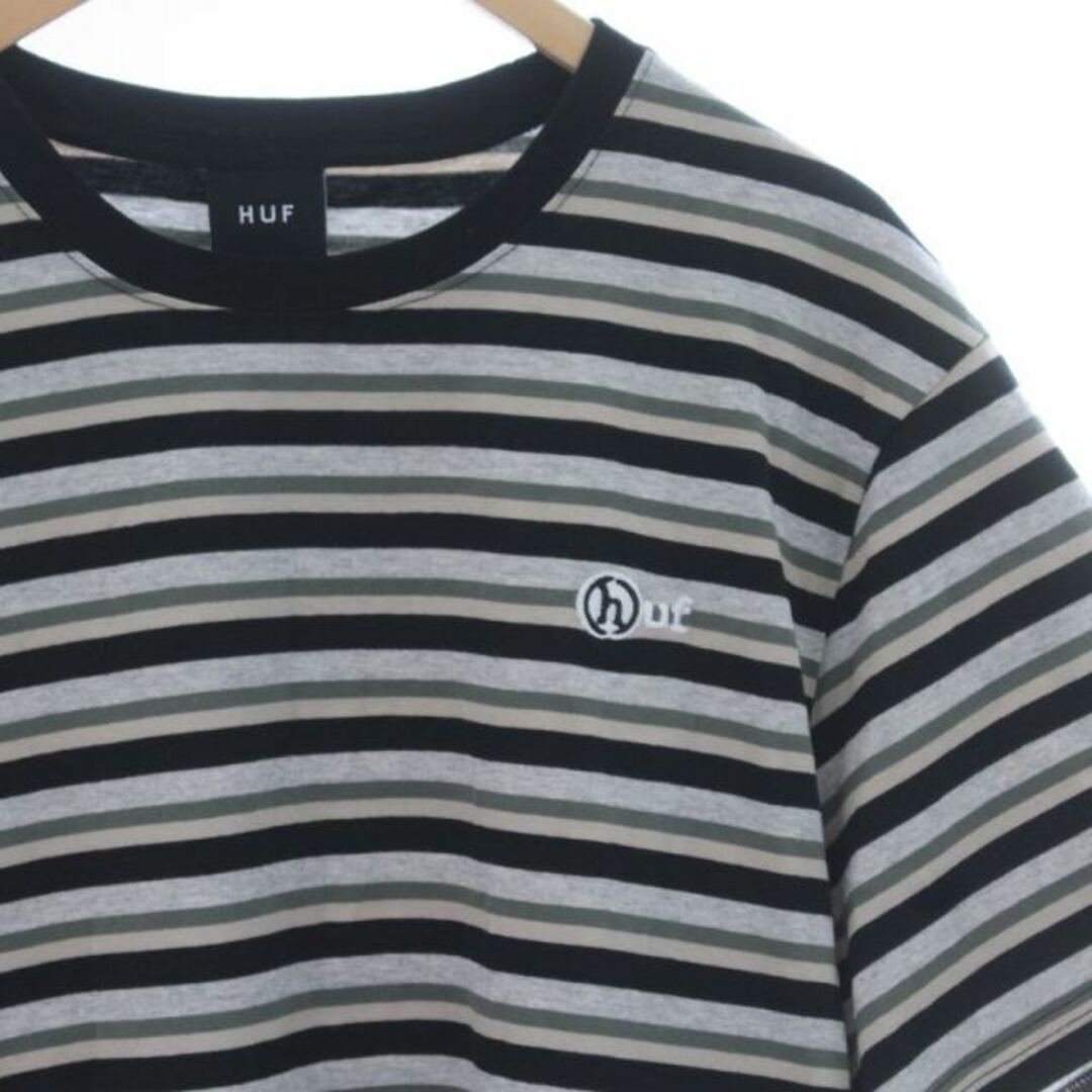 HUF ボーダー (DROP OUT STRIPE CREW)Tシャツ XL