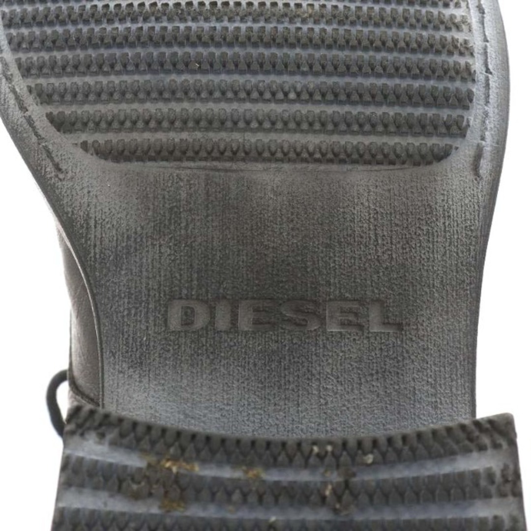 DIESEL ショートブーツ サイドジップ レザー 41 26.5cm 黒 3