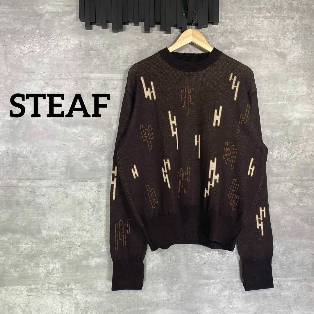 『STEAF』スティーフ (L) シルク混ニット / CYPRESS素材コットンシルク