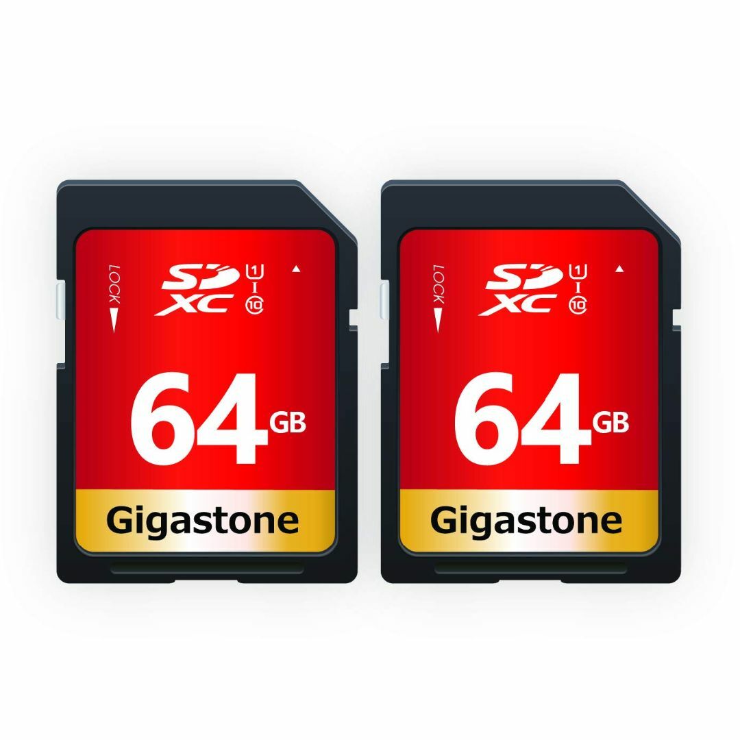 Gigastone 64GB SDカード 2枚セット UHS-I U1 Clas